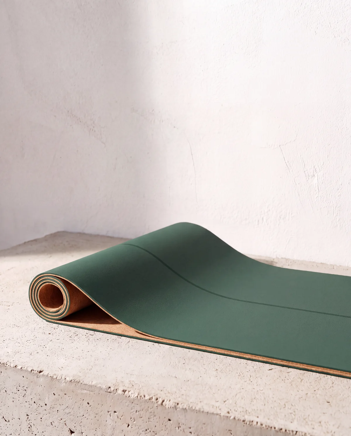 Natural rubber yoga mat, 5 mm, 71 in
