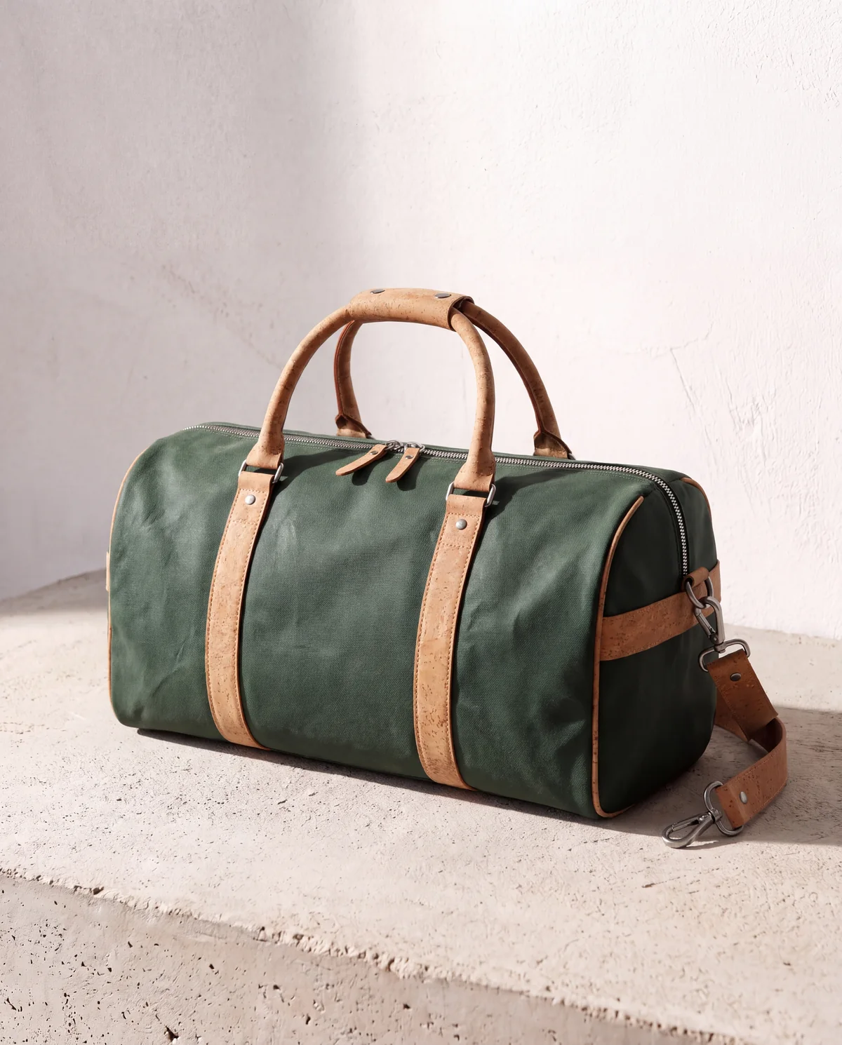 Waxed canvas gym duffel, 32 L