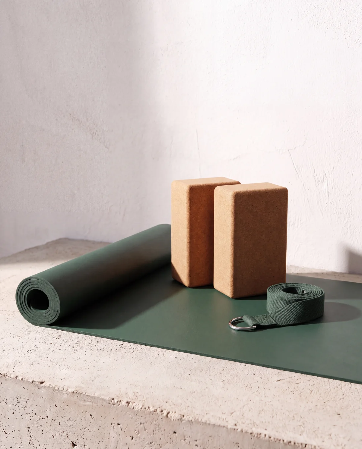 Yoga Mat and Block Set, 4 pieces